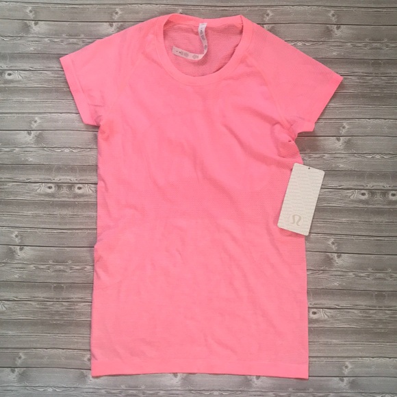 lululemon athletica Tops - Lululemon Swiftly Short Sleeve Pink peach